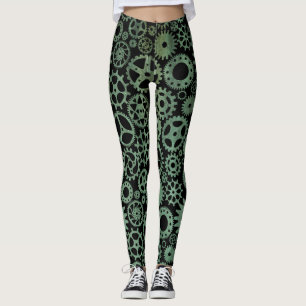 Leggings Steampunk Verdigris bronze