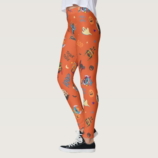 Leggings Stitch Halloween Trick or Treat Motif (Gauche)