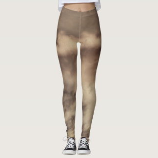 Leggings STORM CLOUDS AND CUSTOM MONOGRAM