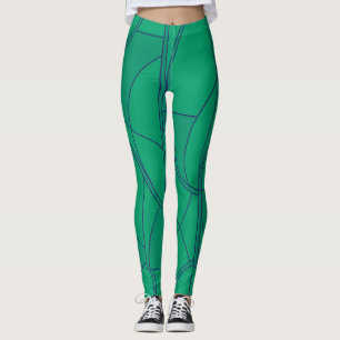 Leggings Studio to Street Motif Minimaliste Vert