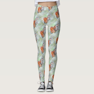 Leggings Style de dessin Ryukin Poisson d'or peinture acryl