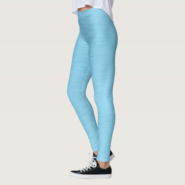 Leggings Style métallique bleu-turquoise pastel (Gauche)