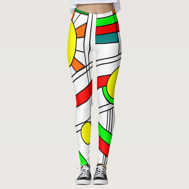 Leggings Style moderne en verre de trait (Devant)