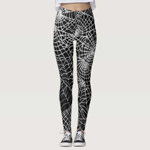 Leggings Style occulte d'araignée de motif éffrayant frais