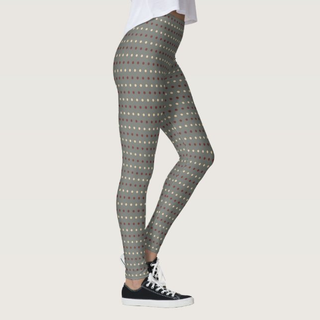 Leggings Style Pois gris rétro (Droite)