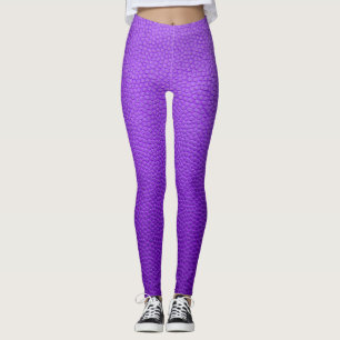 Leggings Style pourpre d'échelle de dragon de cuir de faux