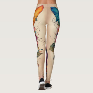Leggings style tatouage esprit mystique et magique coloré