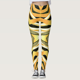 Leggings Style vintage design abstrait