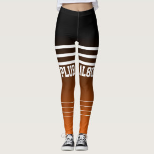 Leggings Stylish dégradé noir orange monogrammed entraîneme