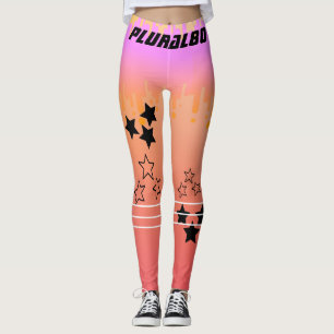 Leggings Stylish monogrammed rose dégradé entraînement