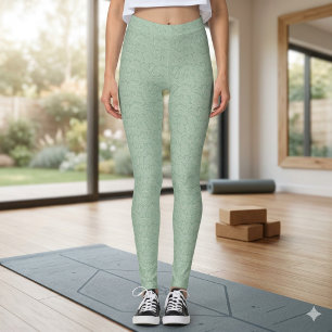 Leggings Subtil Paisley Vert de Sauge Blanc Couleurs de Pri