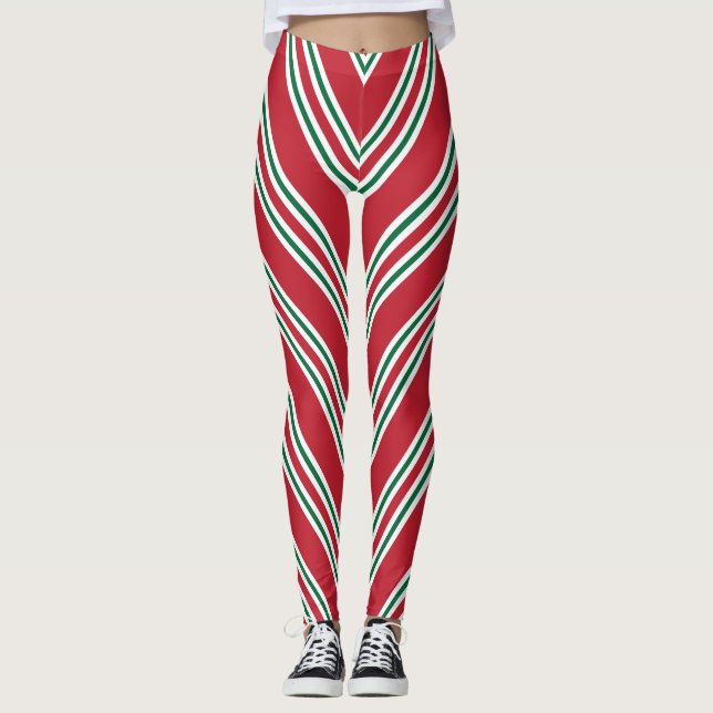 Leggings Sucre de canne des fêtes de Noël (Devant)