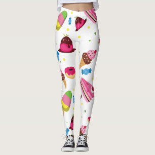 Leggings Sucre mignon et motif de couleur douce