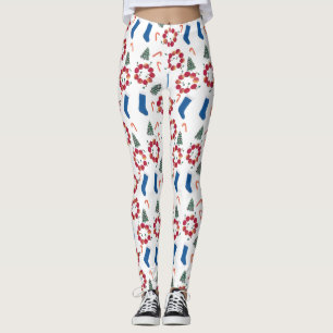 Leggings Sucres de canne Arbres de Noël Stockages Vacances