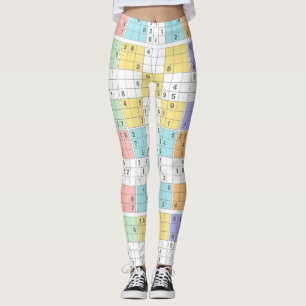 leggings sudoku pastel