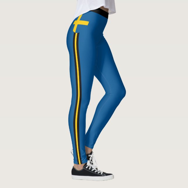 Leggings Suède & Suède Drapeau mode, ventilateur voyage/spo (Droite)