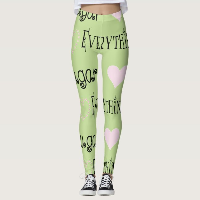 Leggings Sugar & Spice & Everything Nice Design (Front)