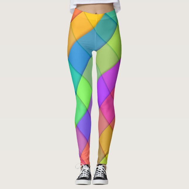 Leggings Super Super brillant coloré (Devant)