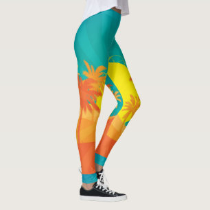 Leggings Surf amusant soleil et ciel