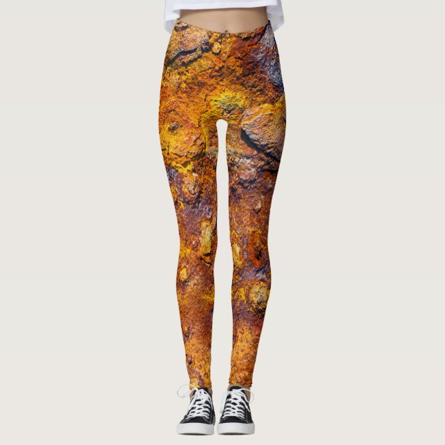 Leggings Surface métallique rouillée (Devant)