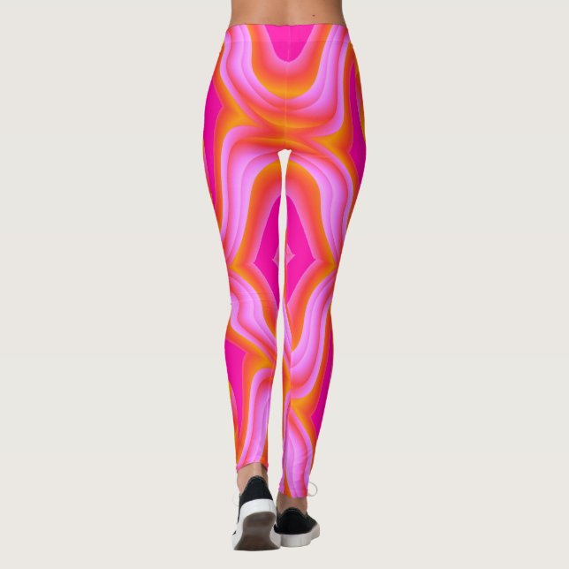 Leggings Surprise de Sherber sur le rose et l'orange (Dos)