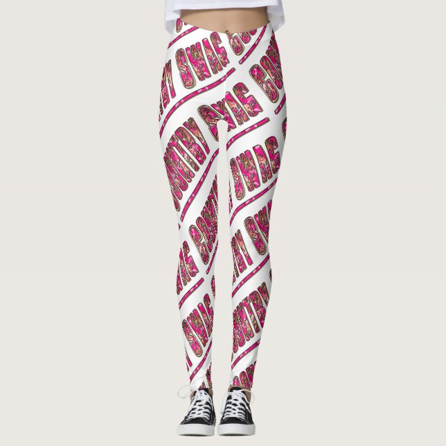 Leggings Swag de pays (rose) (Devant)
