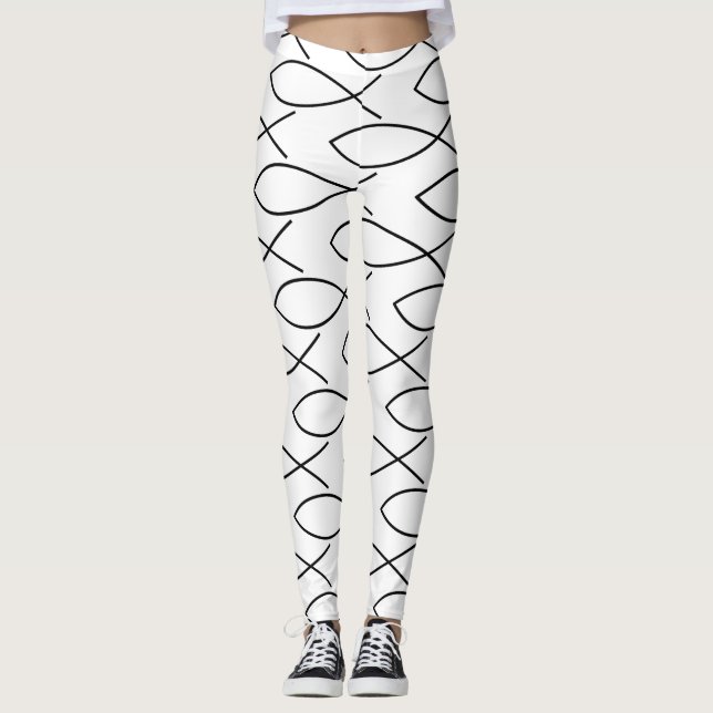 Leggings Symbole chrétien Ichthys Thunder_Cove de poissons (Devant)