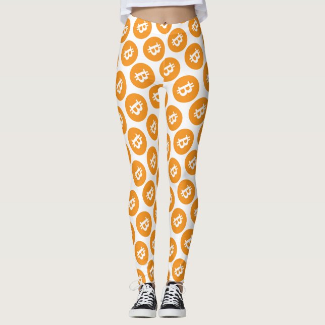 Leggings SYMBOLE cool Bitcoin Cryptomonnaie (Devant)