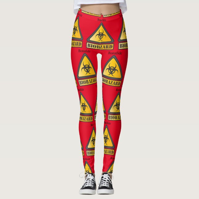 Leggings Symbole d'avertissement de risque biologique amusa (Devant)