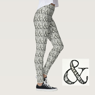 Leggings Symbole Fun Black Ampersand Noir Chic Grey