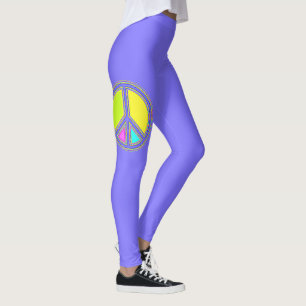 Leggings Symbole PAIX avec des couleurs remplies