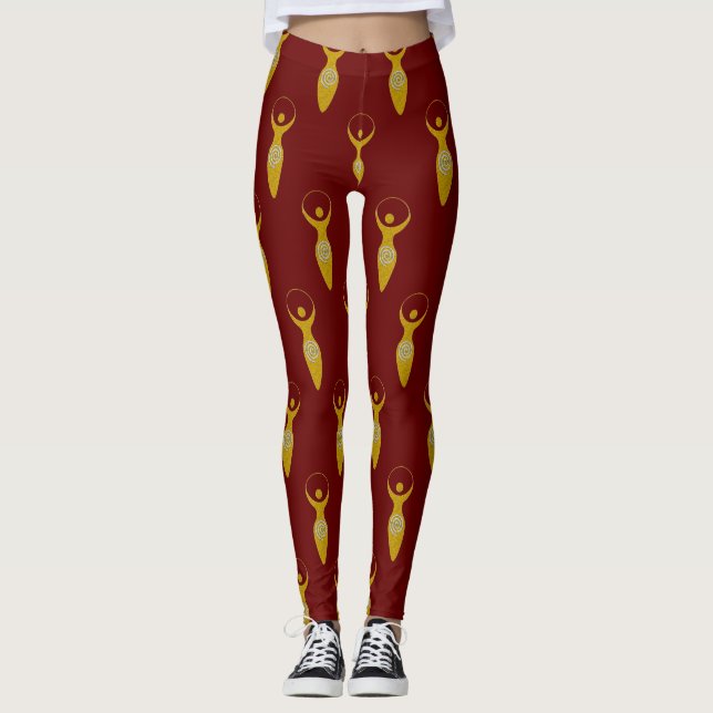 Leggings Symbole Spirituel - Déesse De La Terre Gaya 1 Flam (Devant)