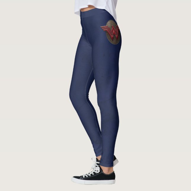 Leggings Symbole Wonder Woman sur les cercles concentrés (Gauche)
