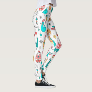 Leggings Symboles de Noël et animaux de Noël mignons