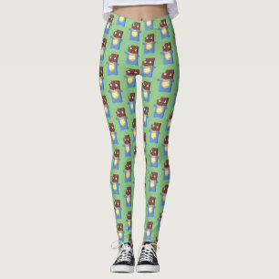 Leggings Sympa chocolat chocolat bonbon bar personnage de d