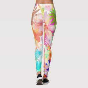 Leggings Symphonie florale d'aquarelle vibrante