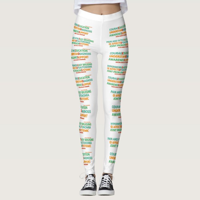Leggings Symptôme d'Ehlers Danlos et guêtres de inspiration (Devant)