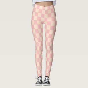 Leggings Tableau de bord rose et crème