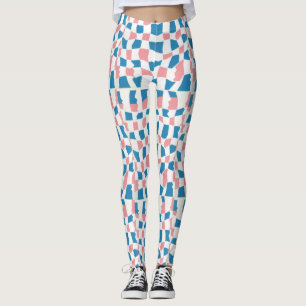 Leggings Tableau de contrôle bleu rose rétro Abstrait