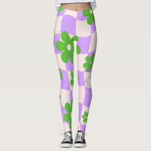 Leggings Tableau de contrôle du coeur floral de la margueri
