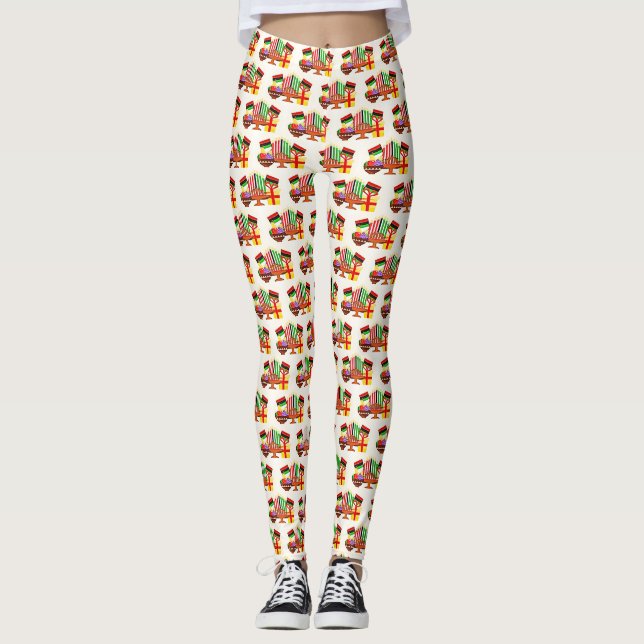 Leggings Tableau de Kwanzaa (Devant)