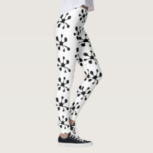 Leggings Tache abstraite de goo noir moderne