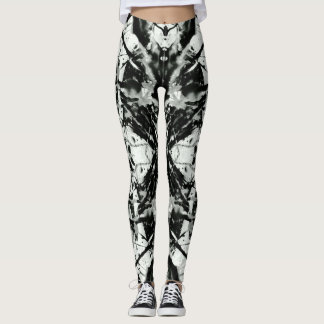 Leggings Tache d'encre Rorschach noir et blanc