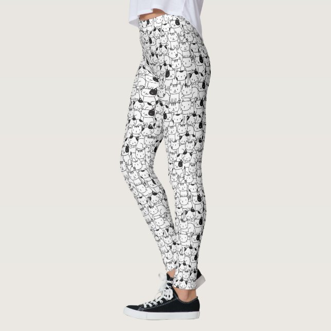Leggings Tant de pattes Motifs de chats (Gauche)