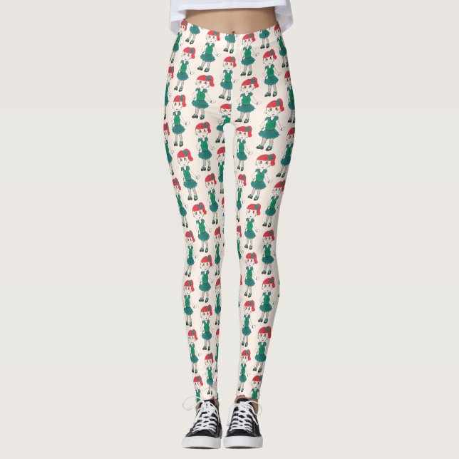 Leggings Tap Dance Girl Considérant Costume Turquoise Class (Devant)