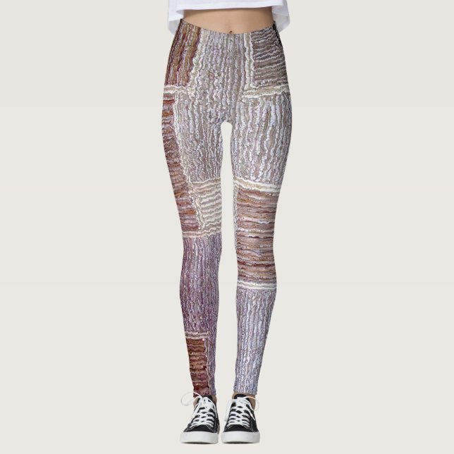 Leggings Tapis en cuir original texture artisanale (Devant)