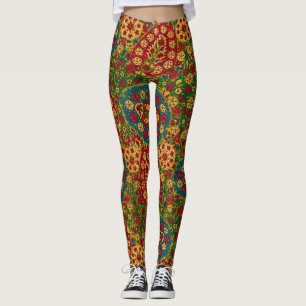 Leggings Tapisserie florale multicolore vintage