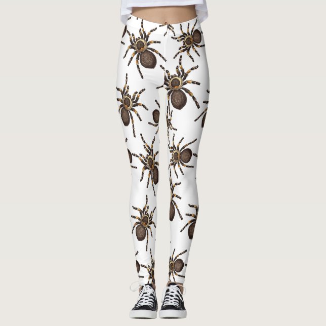 Leggings Tarantula sur blanc (Devant)