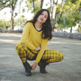Leggings Tartan de la Saskatchewan vert ambre