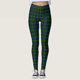 Leggings tartan Sinclair bleu vert carreaux